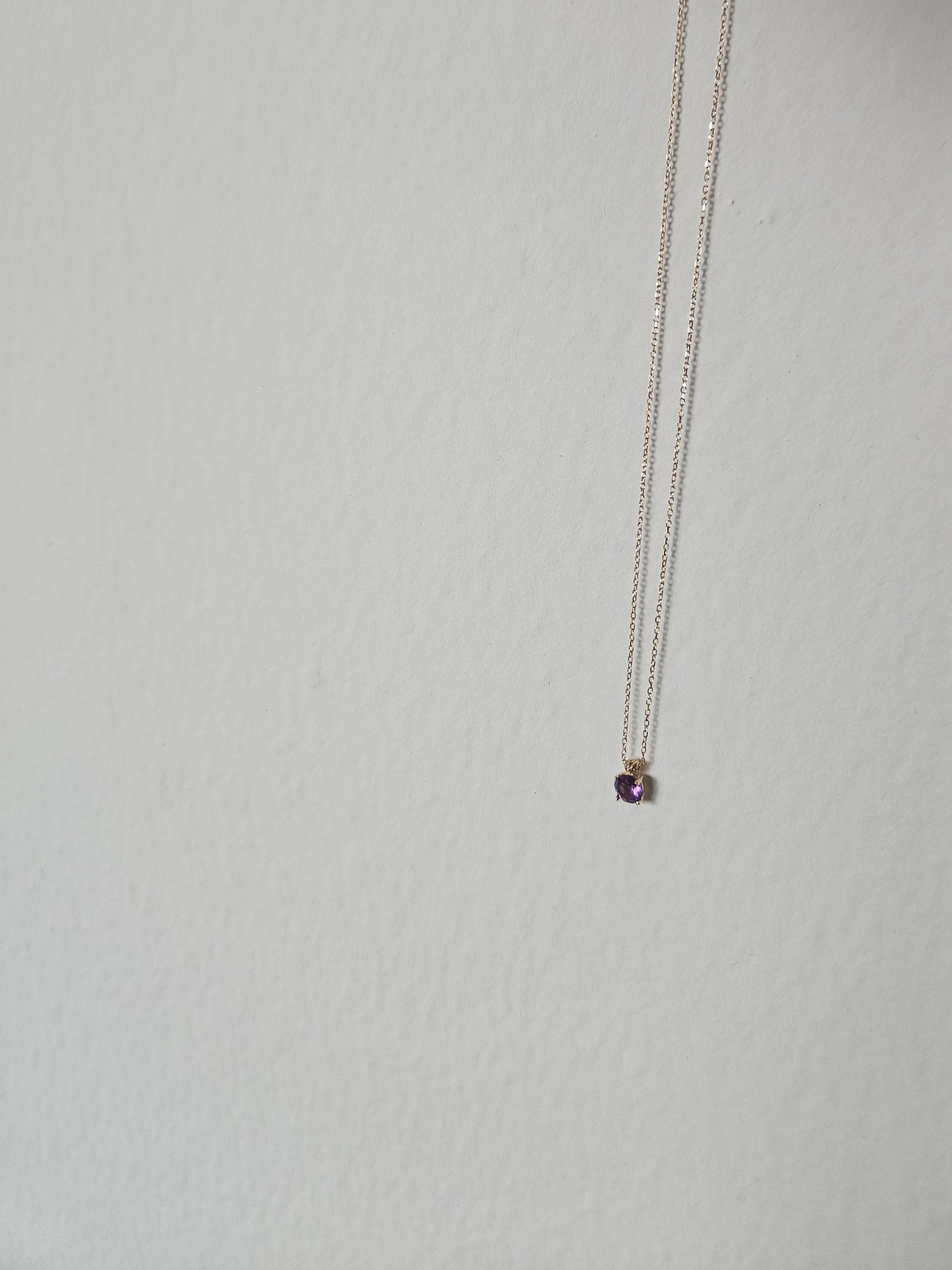 18k Gold Amethyst Necklace Genuine Natural Gemstone Pendant • February Birthstone Jewelry • Dainty Healing Crystal Necklace • Elegant Gift