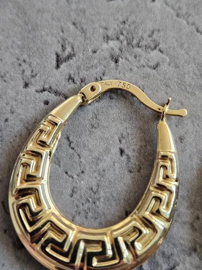 Gold earrings hoop 18k, 18k real solid gold, high quality, genuine gold, real solid gold, gold earrings, italian gold, gift for her