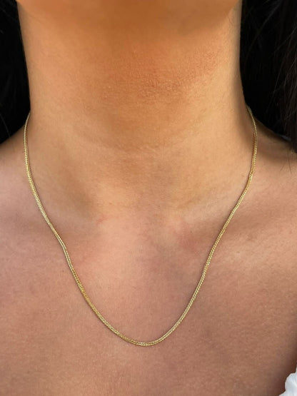Elegant 18K Gold Chain Necklace, Women's Jewelry, Real Solid Gold, Italian Design, Gift for Her, Gold Chain, Jewelry Design, Mother's Day