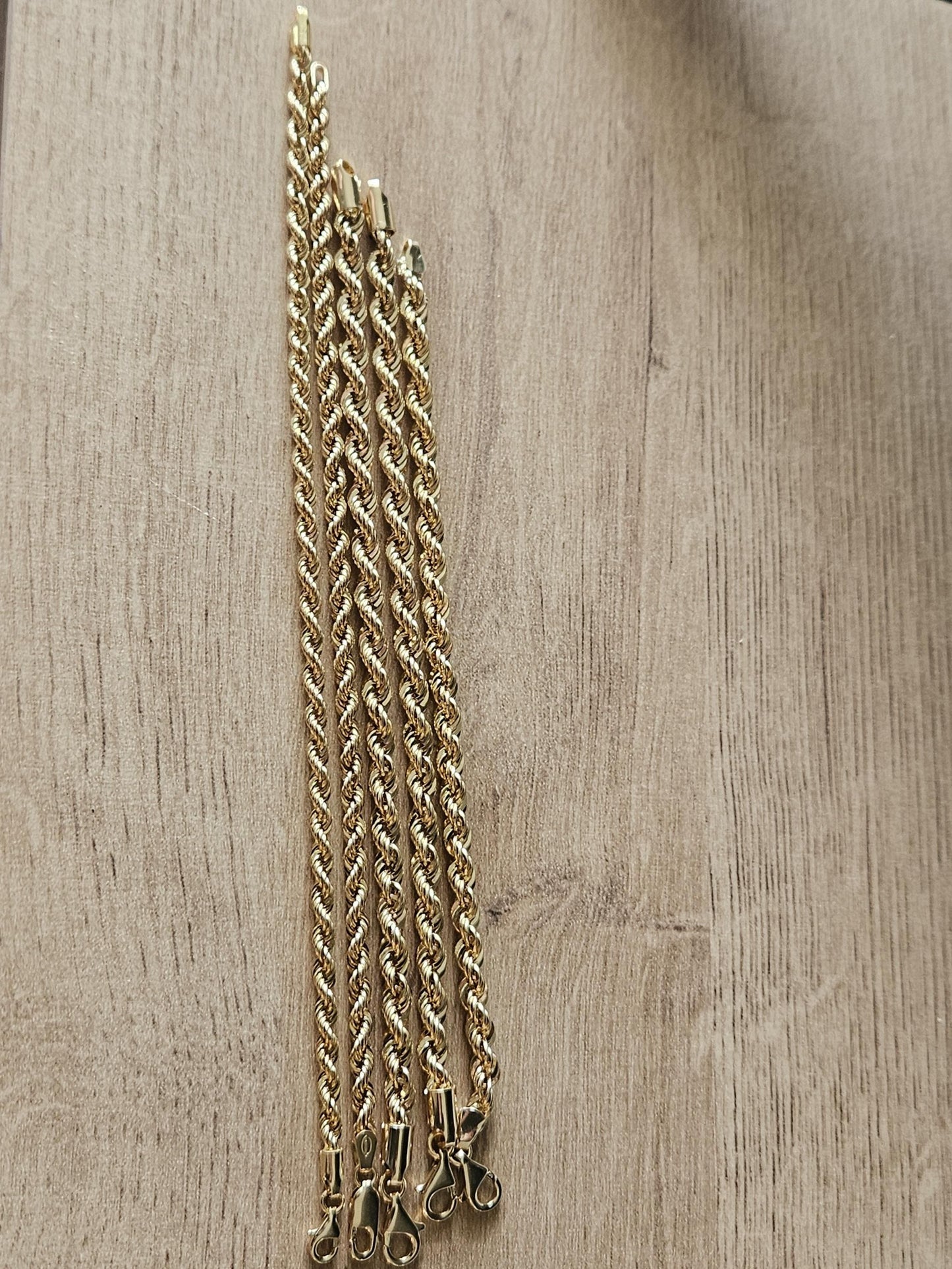 18k Rope Gold Bracelet, Rope Chain Bracelet, Gold Rope Chain, Solid Rope Chain, Real Gold Bracelet, Dainty Gold Bracelet, Anniversary Gift