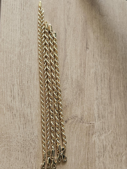 18k Rope Gold Bracelet, Rope Chain Bracelet, Gold Rope Chain, Solid Rope Chain, Real Gold Bracelet, Dainty Gold Bracelet, Anniversary Gift