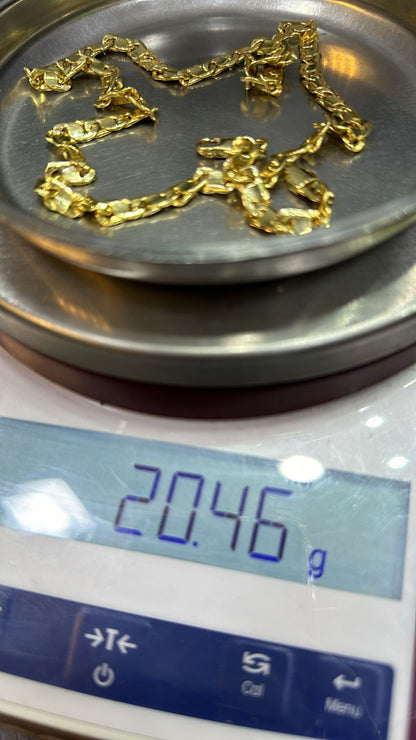 18K Solid Gold Layering Chain Necklace - 18K Gold Chain - Real 18K Gold Chain Necklace 18K Shiny Gold Chain Necklace Birthday Gift Unisex