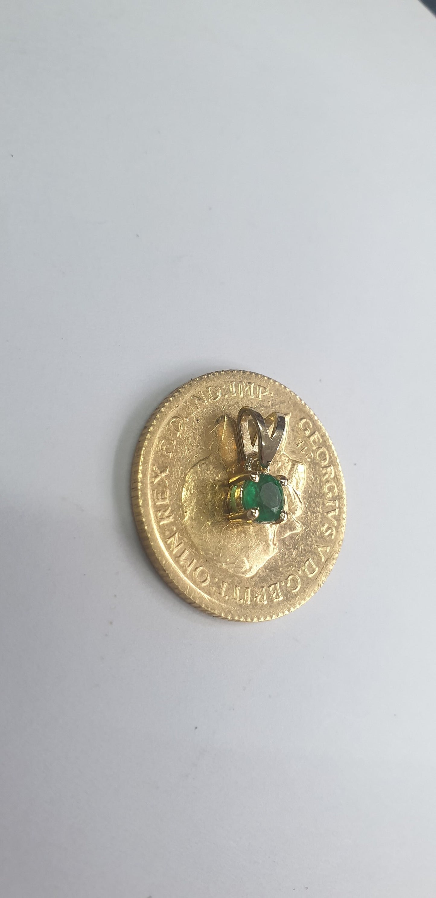 Emerald Gold pendant Necklaces, 18k Emerald Pendant Necklace, May Birthstone, Real Gold, Green Emerald, Natural Emerald, Gift for her