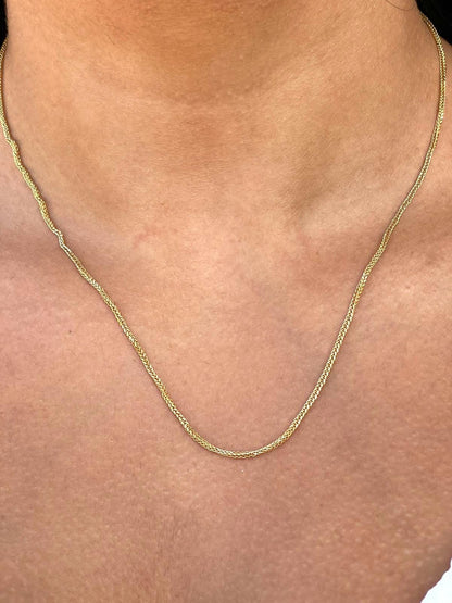 Elegant 18K Gold Chain Necklace, Women's Jewelry, Real Solid Gold, Italian Design, Gift for Her, Gold Chain, Jewelry Design, Mother's Day