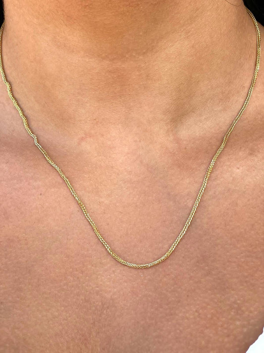 Elegant 18K Gold Chain Necklace, Women's Jewelry, Real Solid Gold, Italian Design, Gift for Her, Gold Chain, Jewelry Design, Mother's Day