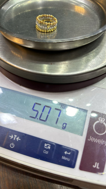 18k Gold Bead Ring tri color yellow white pink, Real Solid Gold Balls, Gold Jewelry Lovers, 18k Bead Ring , Ring For Every Day, Gift for her