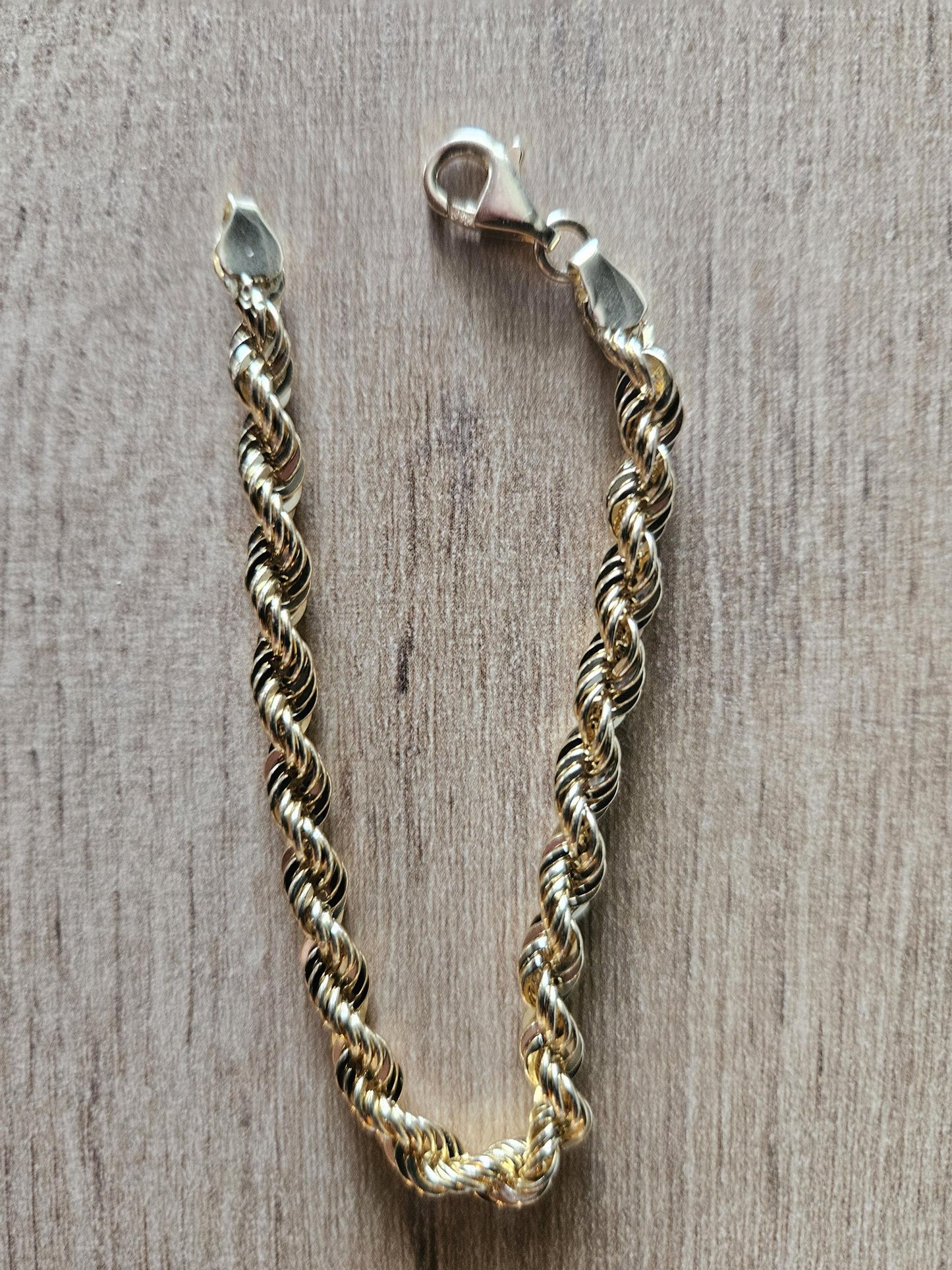 18k Rope Gold Bracelet, Rope Chain Bracelet, Gold Rope Chain, Solid Rope Chain, Real Gold Bracelet, Dainty Gold Bracelet, Anniversary Gift