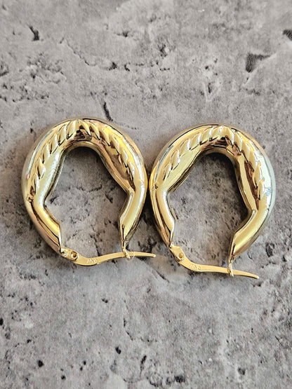 Gold earrings 18k hoop real solid gold, high quality, genuine gold, real solid gold, gold earrings, italian gold, gift for her