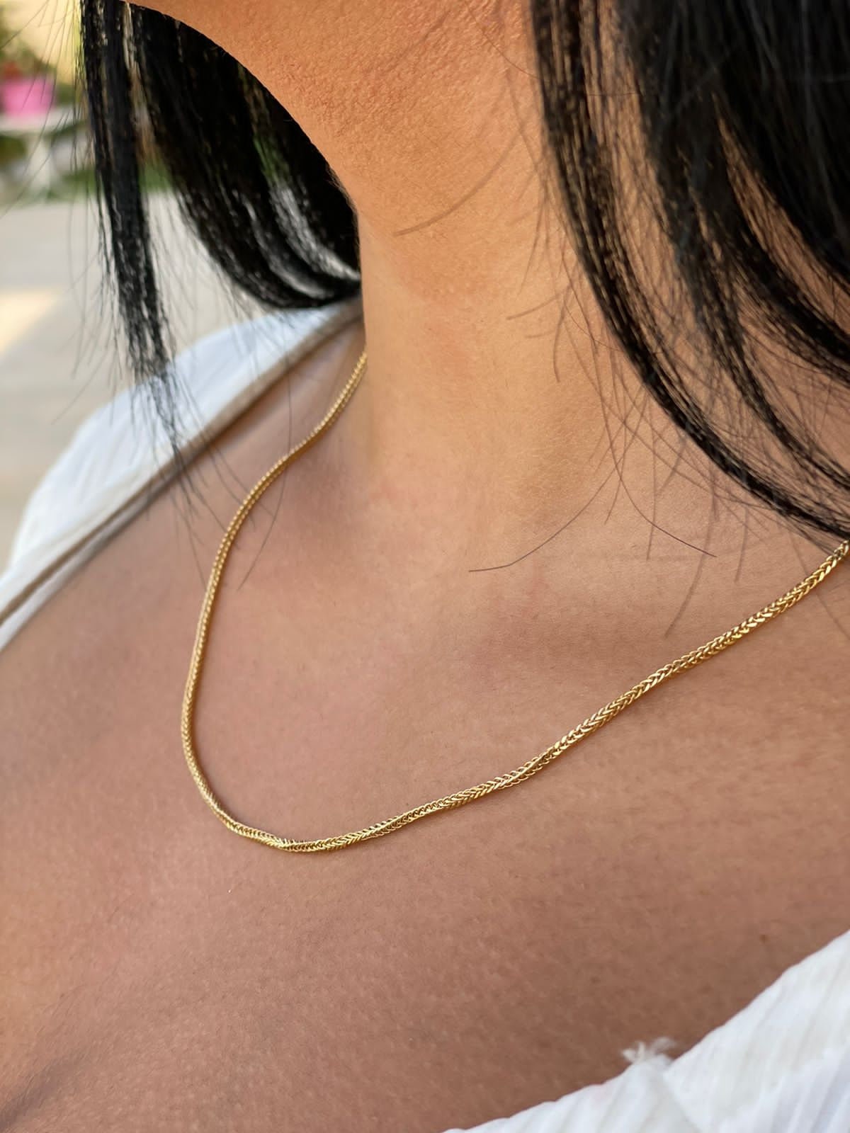 Elegant 18K Gold Chain Necklace, Women's Jewelry, Real Solid Gold, Italian Design, Gift for Her, Gold Chain, Jewelry Design, Mother's Day