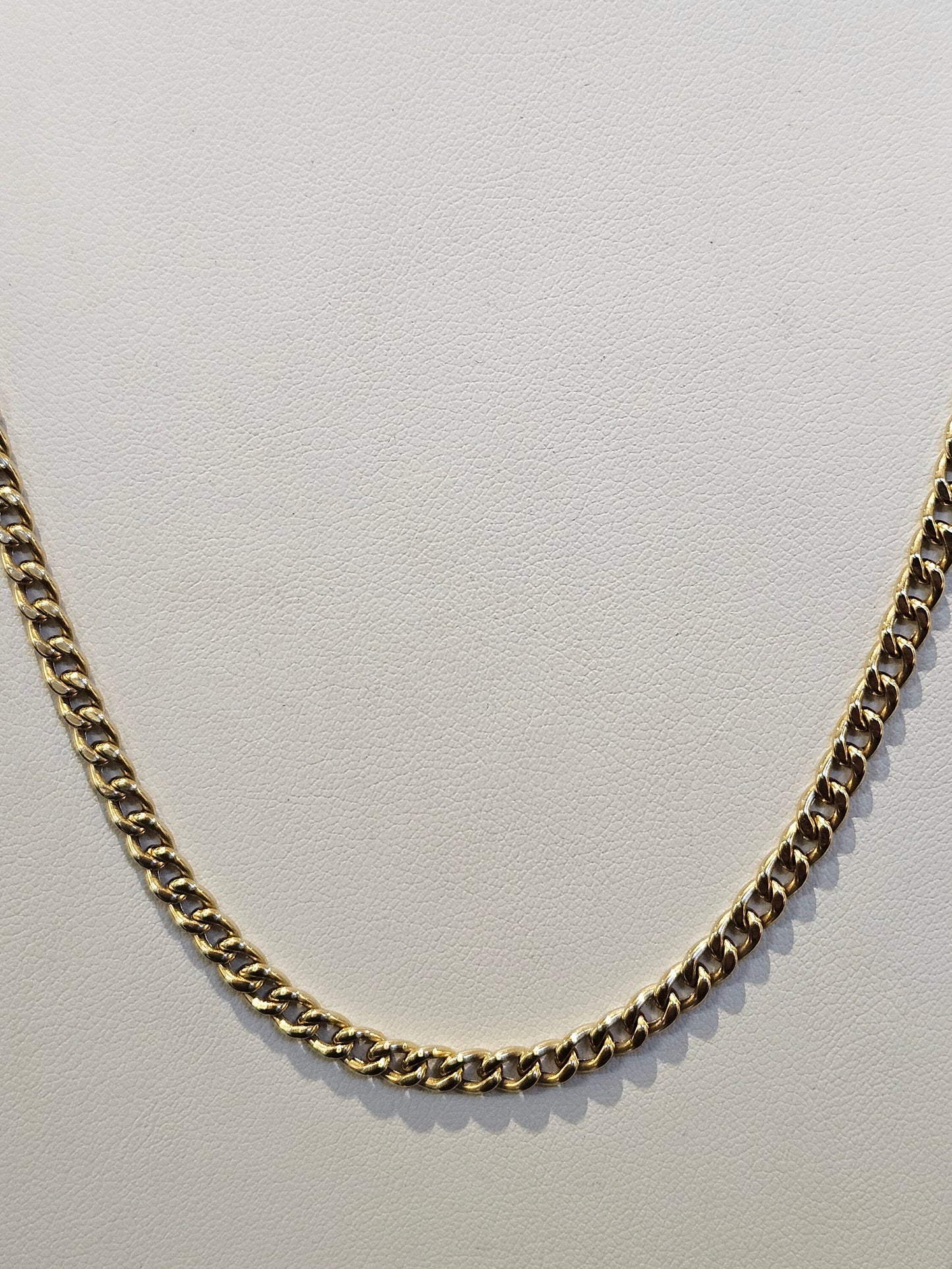 18k Solid Gold Cuban link Chain Necklace, Curb Necklace Chain 18kt Real Gold Cuban , Genuine Authentic Gold chain Necklace, Gift for him her