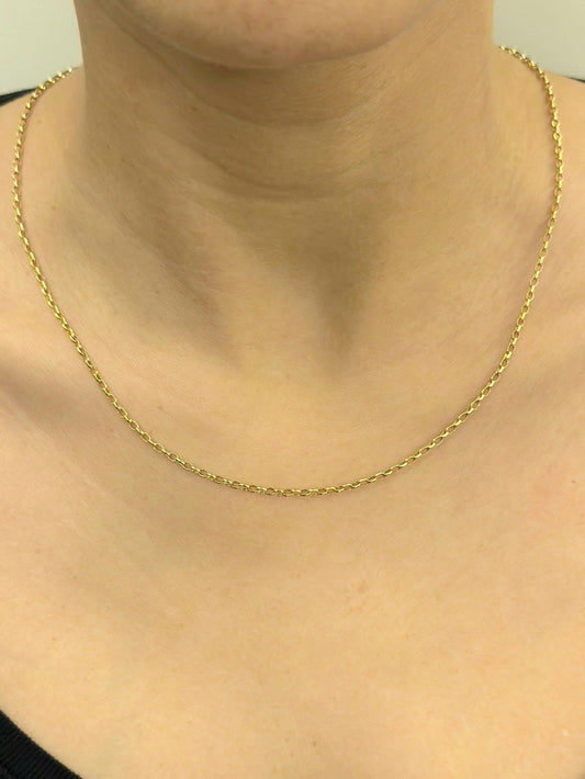 Elegant 18k Gold Necklace - Solid Gold Chain for Women - Luxury Anniversary Jewelry Gift - Real Gold Necklace - Gift for her