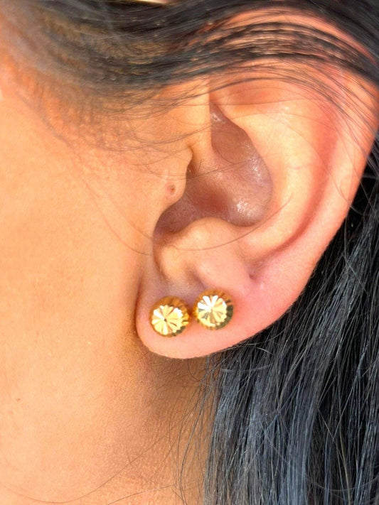 18k Gold Earring Stud, Earrings for women, Stud Earring Set 18kt, Gold Jewelry, Gift for Her, Jewelry Lover Design, Gift for anniversary Set