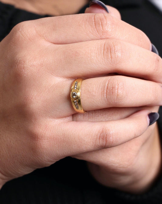 18k Gold Diamond Ring, 18k Diamond Ring, Yellow Diamond Ring, Gold Ring for women, Diamond Gemstone, Gold Diamond Ring, Gift for Her