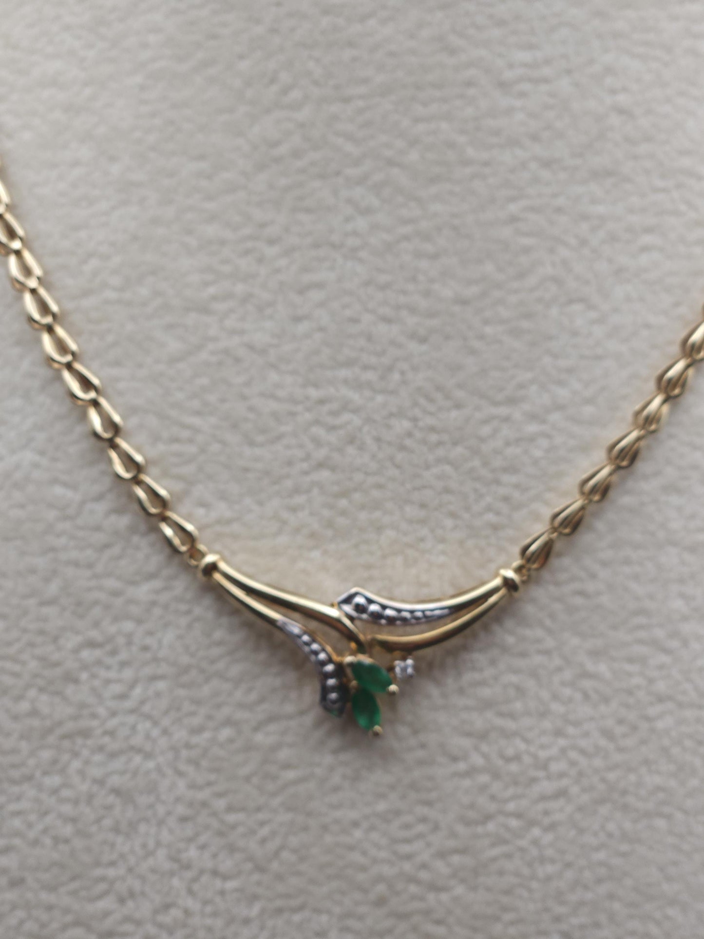 14K Gold Necklace Real Emerald,Solid Gold Natural Emerald Pendant, Emerald stone, Real Gold, Genuine stones, Necklace, May Birthstone Gift