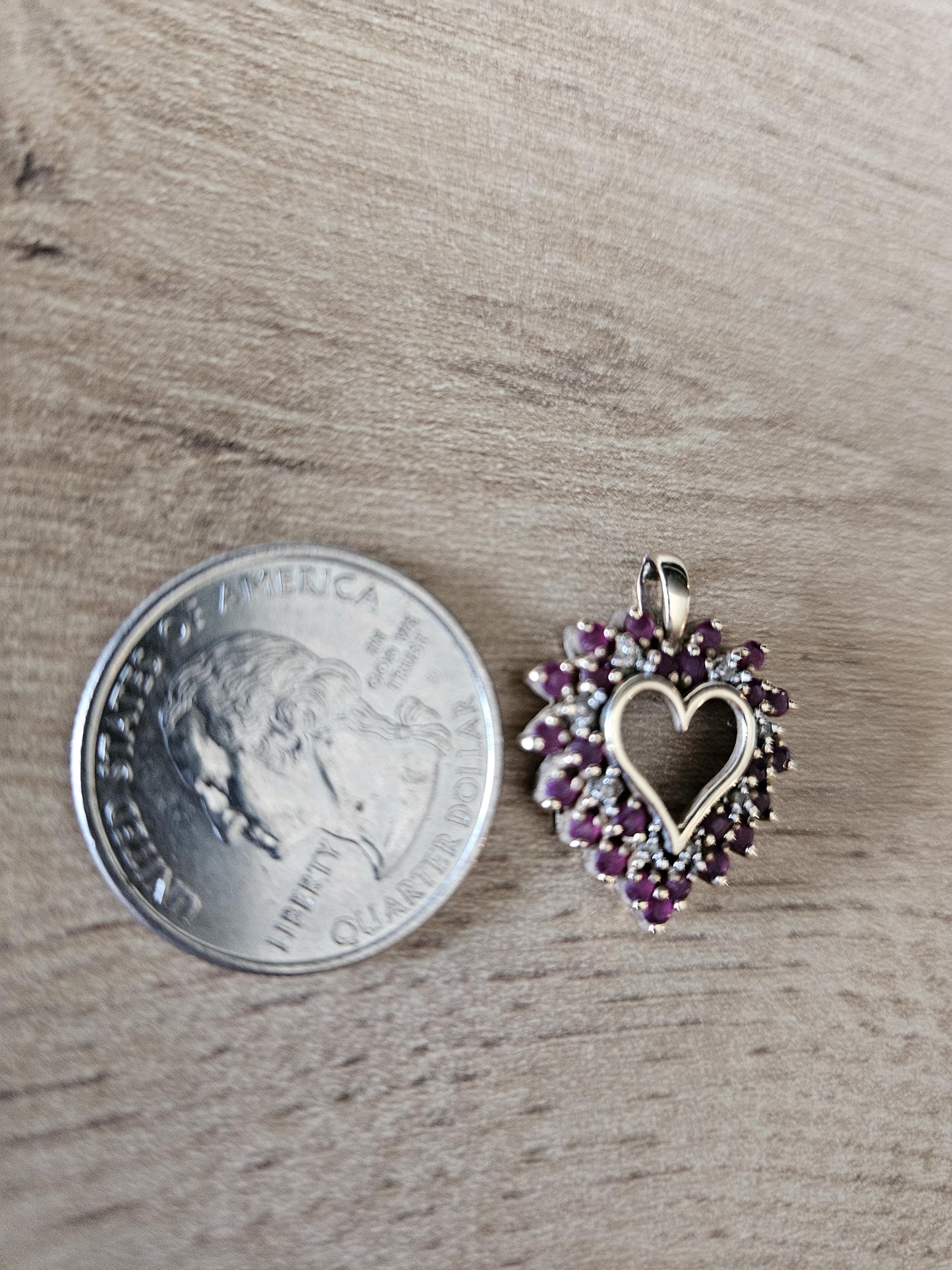 10k red Gem Heart Pendant • Dainty Love Necklace • Romantic Gift for Her • Vintage-Inspired Jewelry • Valentine's Day Charm