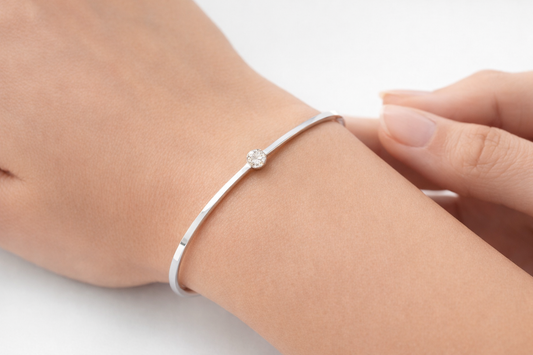 14k solid gold bracelet 0.4ct Diamond natural